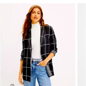 Loft Windowpane Cardigan